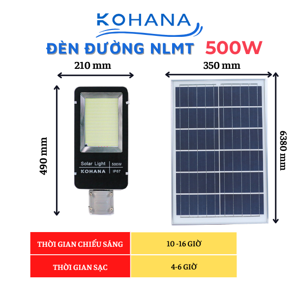 ĐÈN ĐƯỜNG NĂNG LƯỢNG MẶT TRỜI 500W