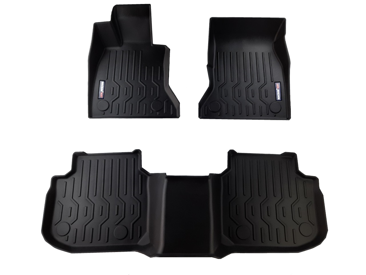 Thảm lót sàn xe ô tô dành cho BMW 5 series 2013 Nhãn hiệu Macsim chất liệu nhựa TPV cao cấp màu đen