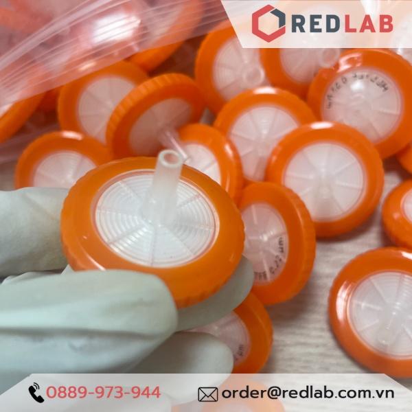 Đầu lọc Syringe PTFE đường kính 33mm, lỗ lọc 0.22um không tiệt trùng Finetech PTFE033N022I