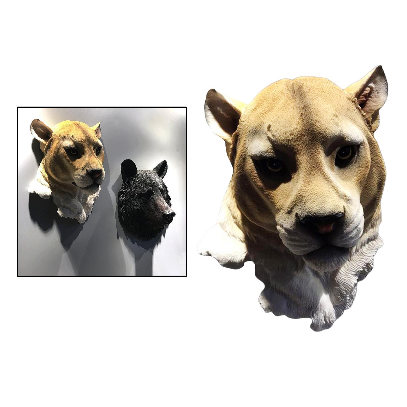 Wall Sculpture Ornament Resin Statue Hanging Art Decor Leopard