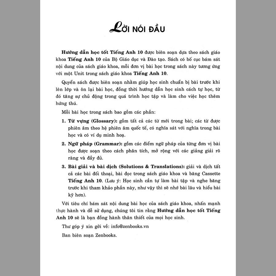 Sách Hướng Dẫn Học Tốt Tiếng Anh 10