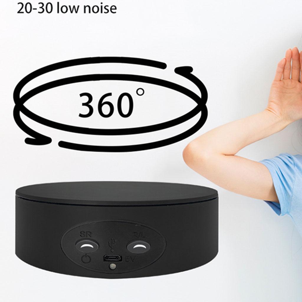 2X Electric Rotating Display USB Charging Turntable for Photography Show Stand