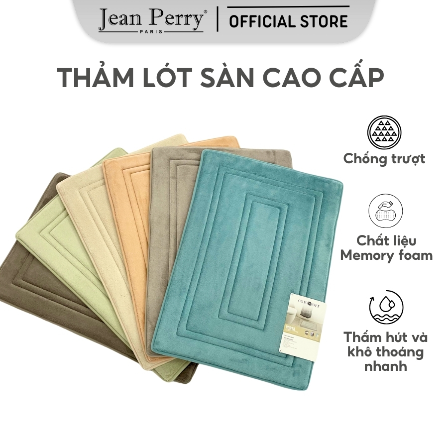 Thảm lót sàn Jean Perry Memory Foam chống trượt thấm hút tốt kích thước 40x60cm và 50x80cm