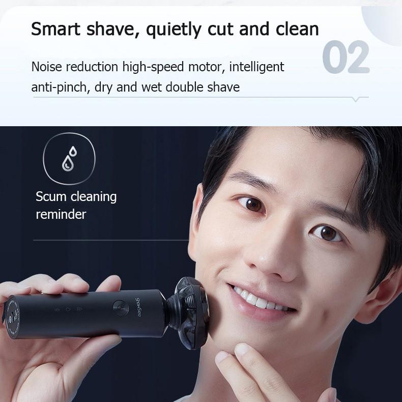 Máy Cạo Râu Xiaomi Youpin ShowSee F1-BK Đầu Cắt 3D Sử Dụng Khô Và Ướt Cho Nam