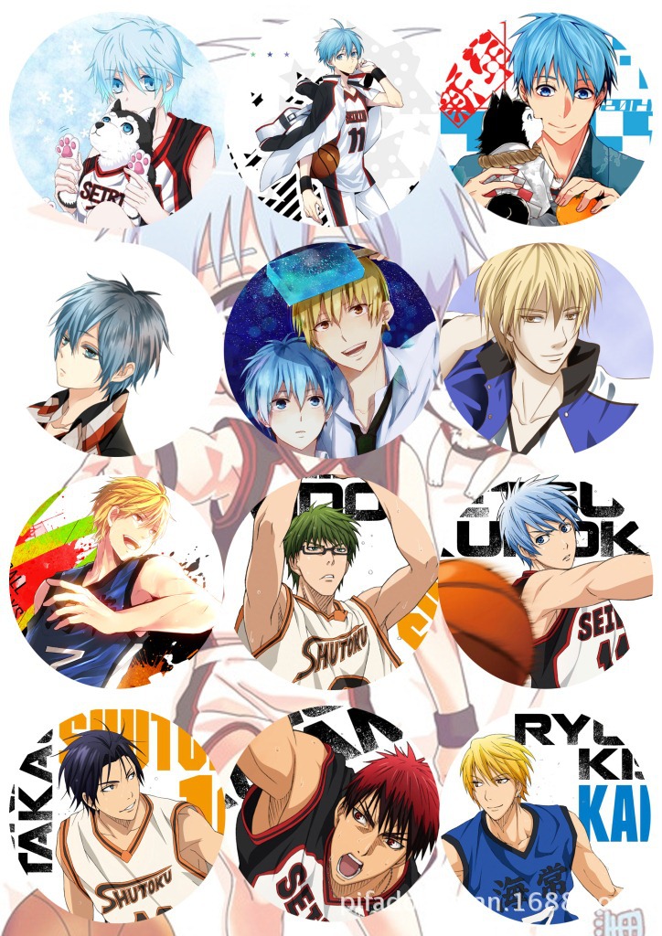 Huy hiệu in hình anime Kuroko No Basket Tuyển Thủ Vô Hình anime chibi dễ thương huy hiệu cài áo (MẪU GIAO NGẪU NHIÊN)