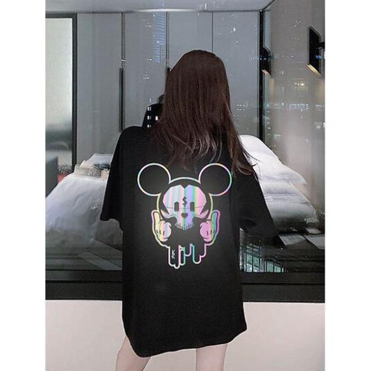 SALE- Áo Thun Phản Quang Nam Nữ In hình DARK MICKEY , áo chất, đi đêm, đi phượt bao ngầu, nhìn đã mắt - áo siêu HOT