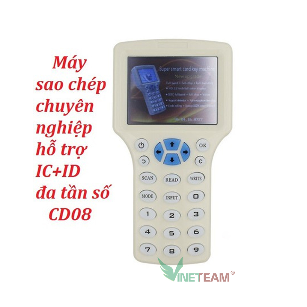 Máy Sao Chép Thẻ Từ RFID Đọc Thẻ IC 2 tần số hỗ trợ copy thẻ 125 Khz (T5577) và 13.56 Mhz (Mifare IUD card) Tặng 5 Thẻ Từ