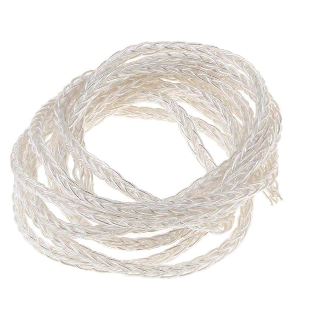 2 Pieces 7N Copper OCC Upgrade Audio Cable HiFi woven wire for 2 meters