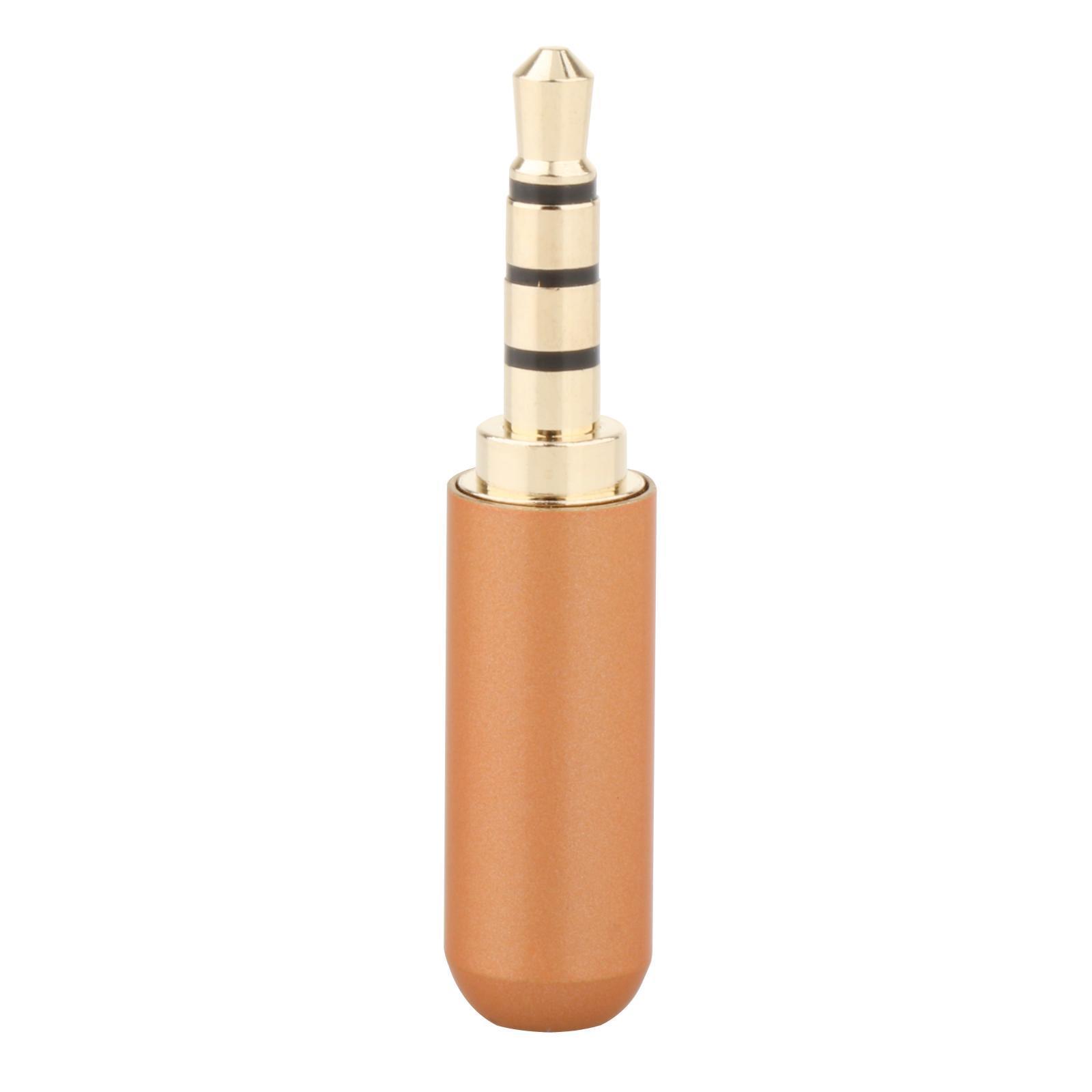 Professional 3.5mm Audio Jack Plug Parts Adapter Metal Stereo Repair 4 Pole Male for Phones