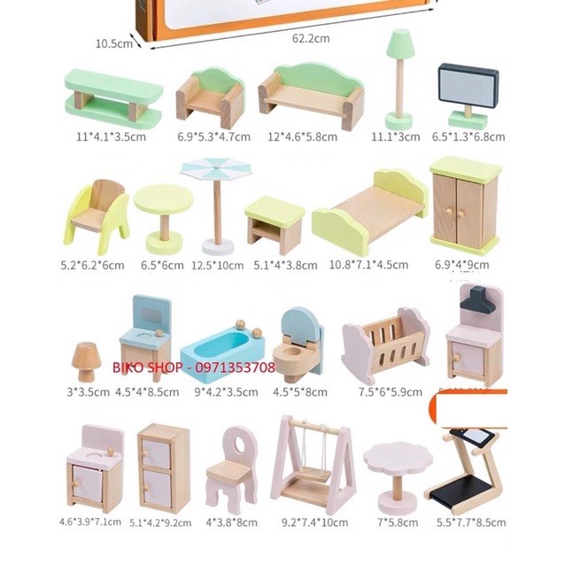 MÔ HÌNH BIỆT THỰ 3 TẦNG SANG TRỌNG CAO 81CM