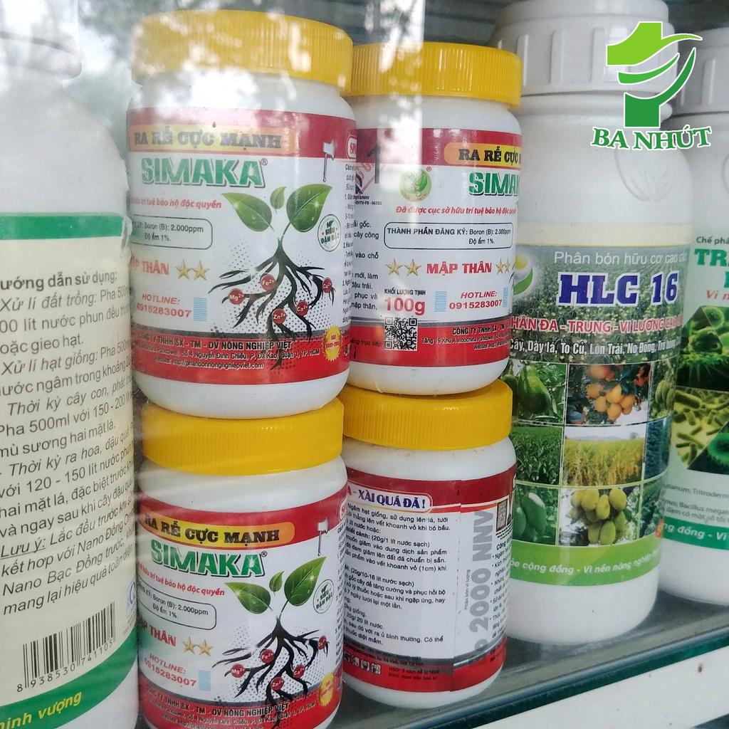 Phân Bón Kích Rễ Cực Mạnh SIMAKA Lọ 100g, 500g - Đẻ Nhánh Nhiều, Giâm Cành, Chiết Cành, Tăng Trưởng Cây Trồng