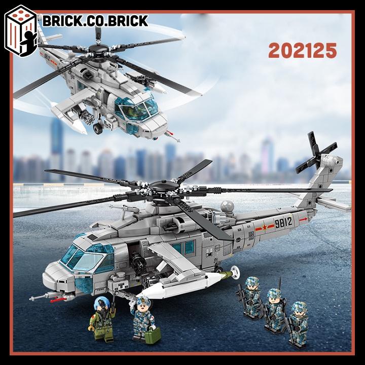 Xếp hình Military Army Z-20 Attack Helicopter China Direct -20 Naval Armed Trung Quốc 202125