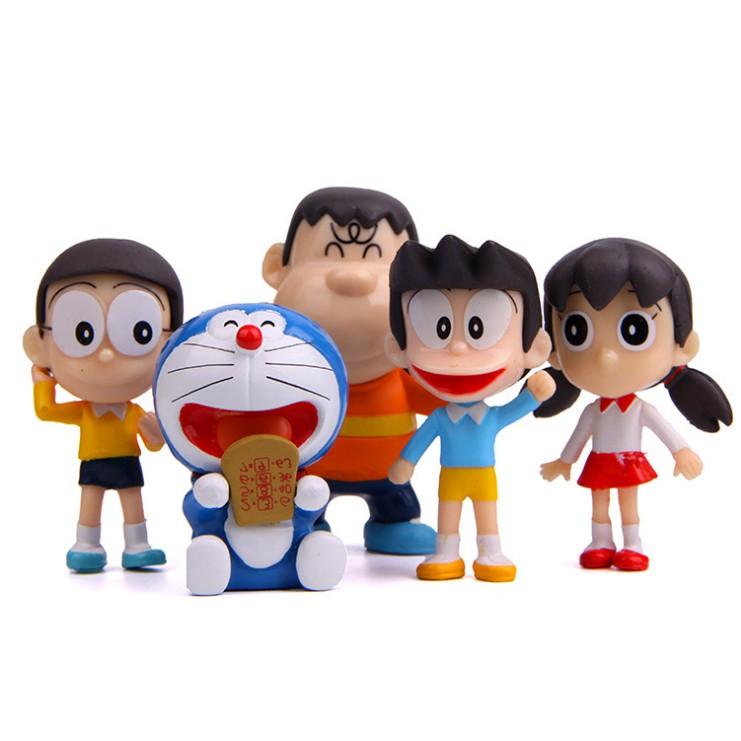 KHO-HN * Bộ 05 nhân vật Doraemon, Xuka, Xeko, Chaien, Nobita cho các bạn trang trí bàn làm việc, DIY