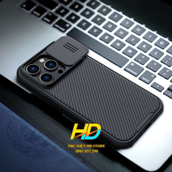 Ốp Lưng Bảo Vệ Camera Dành Cho iPhone 14 Pro Max / 14 Pro / 14 Plus/ 14 Chính Hãng Nillkin CamShield Có Nắp Trượt Camera, Chống Sốc, Chống Trượt, Chống Vân Tay, Tản Nhiệt - Hàng Chính Hãng