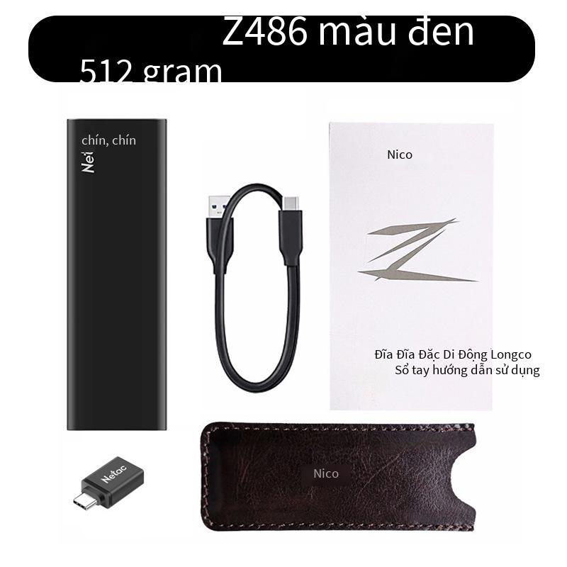 SSD di động Netac đặc biệt Zslim/Z486 256G 512G 1T 2T PSSD kim loại máy tính Type-C
