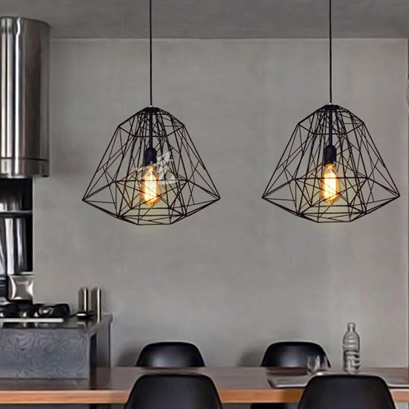 Đèn Trang Trí Nội Thất Kim Cương Diamon - Tặng kèm bóng led Edison cao cấp