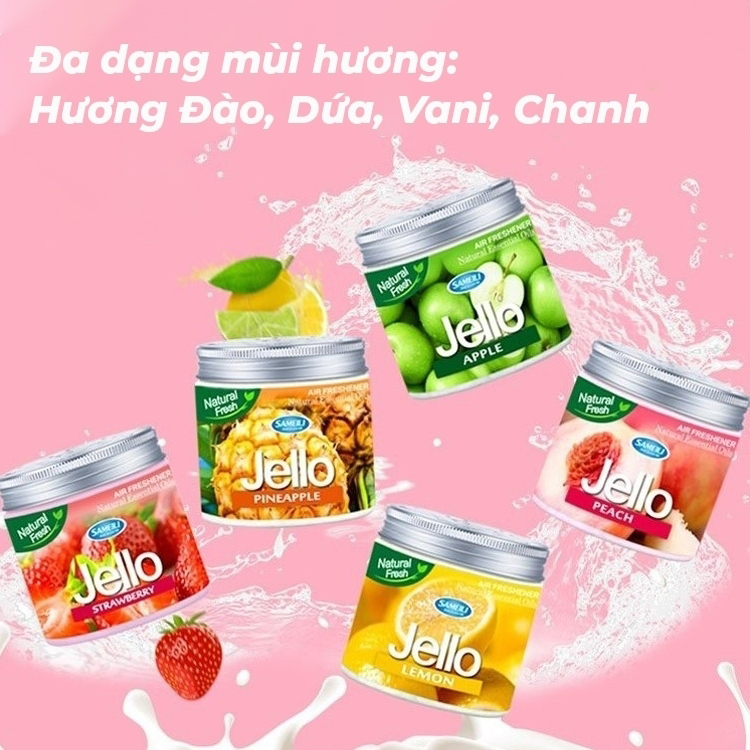 Sáp Thơm Phòng Khử Mùi JELLO 4 Mùi Thơm Dịu Nhẹ Cho Nhà Vệ Sinh, Ô Tô, Tủ Quần Áo, Phòng Ngủ Giao Hương Ngẫu Nhiên