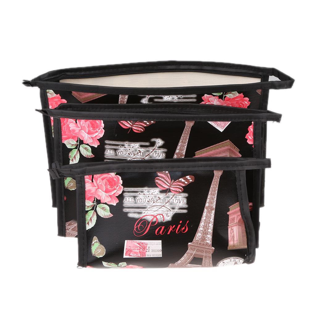 2x3pcs Fashion Cosmetic Toiletry Travel Wash Makeup Bag Holder Pouch Kits Set