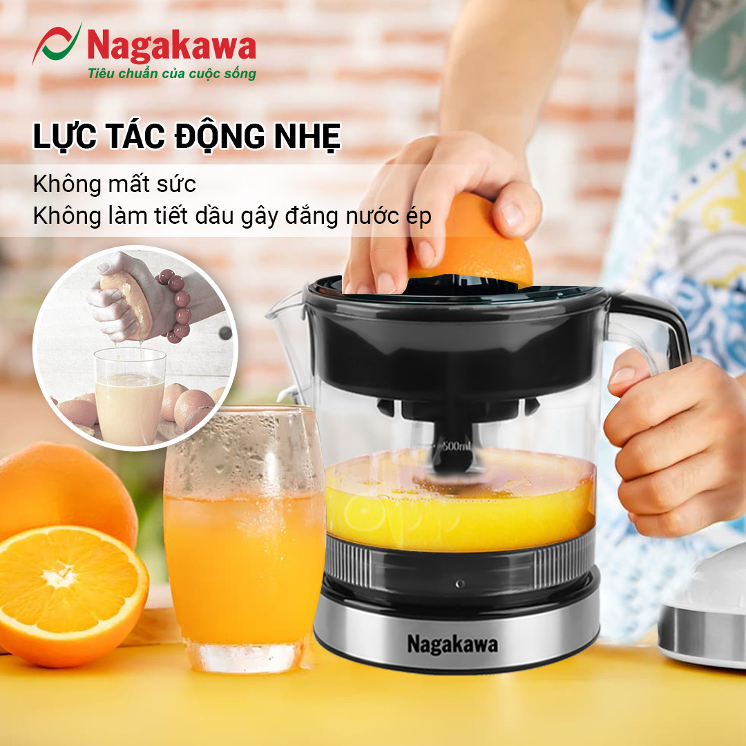 Máy vắt cam điện Nagakawa NAG0814 (0.75 Lít) - Hàng Chính Hãng