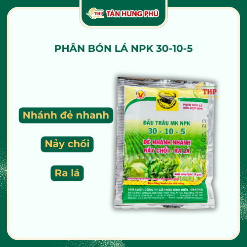 Phân Bón Lá Đầu Trâu MK 30-10-5 gói 10g