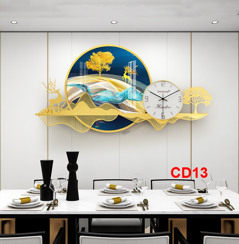 Đồng hồ treo tường trang trí decor CD13 kích thước 100 x 65 cm