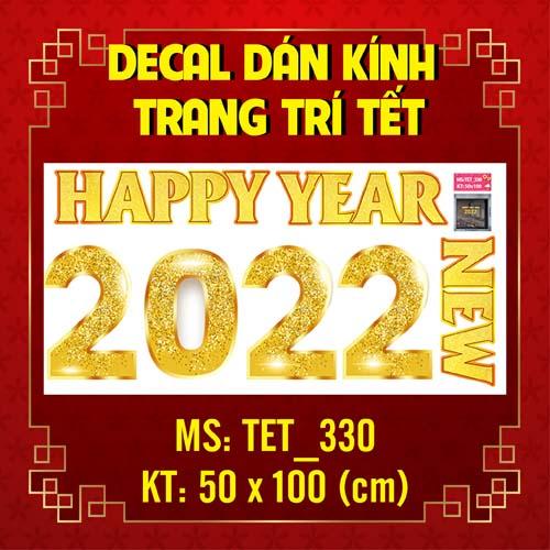 DECAL TRANG TRÍ TẾT NGUYÊN ĐÁN 2022 COMBO SỐ 6