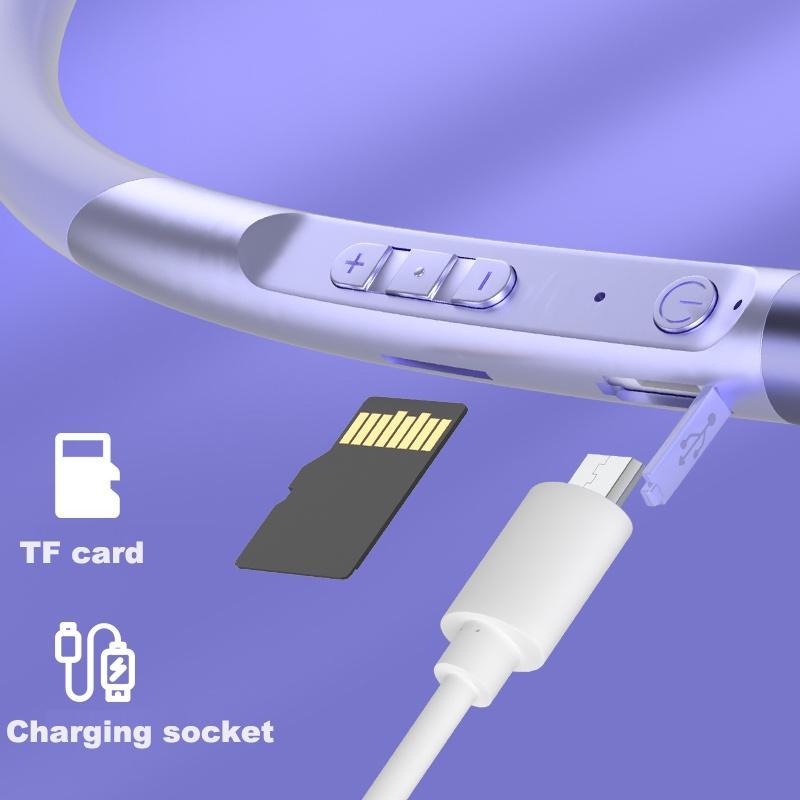 Tai nghe không dây 5.1 Có Mic Đeo Cổ E02 Có Mic Hỗ Trợ Thẻ Nhớ TF