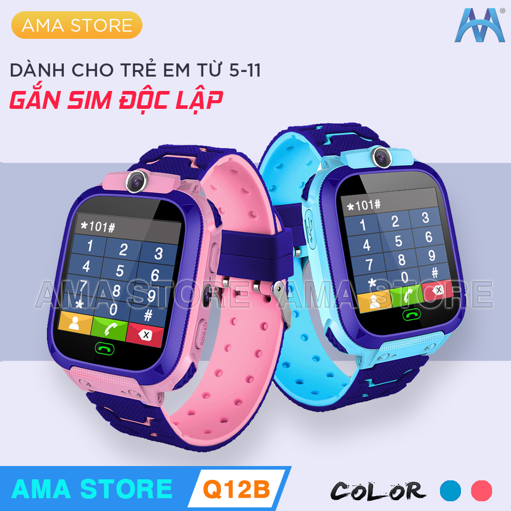 Đồng Hồ Thông Minh Trẻ Em AMA Watch Q12B Hàng nhập khẩu