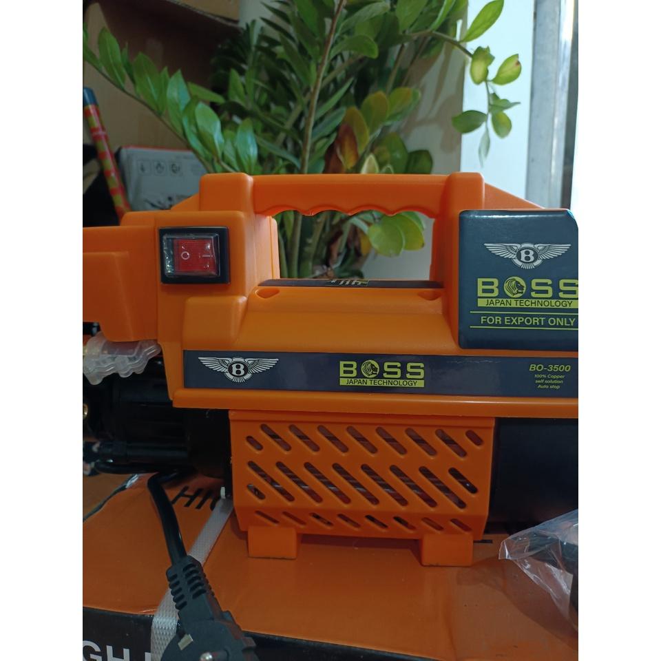 Máy xịt rửa xe máy, ô tô mini áp lực cao BOSCH 3000W Khỏe vô đối có chỉnh áp lực gia đình, dây dài 15m
