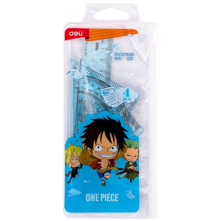 Thước Bộ Eke One Piece - Deli EH17 - Màu Xanh