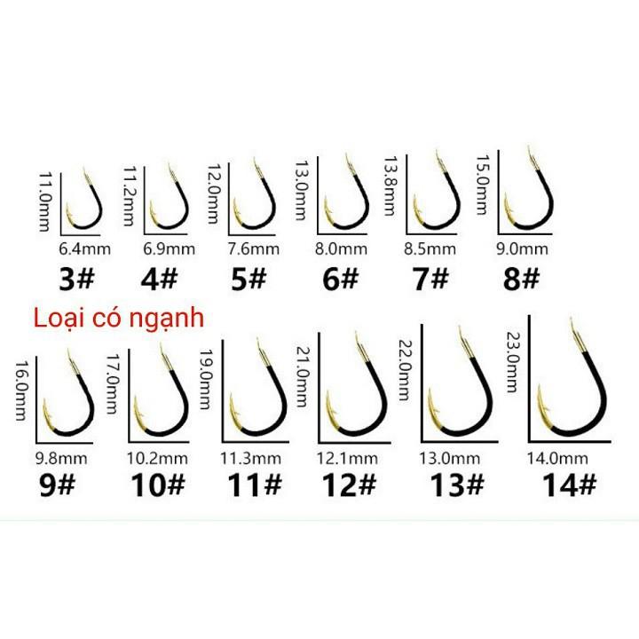 Lưỡi Câu Cá JC Seiko Siêu Cường Lưỡi Câu Cá Có Ngạnh Không Ngạnh Siêu Bén Cao Cấp LC19 đồ câu FISHING_HD