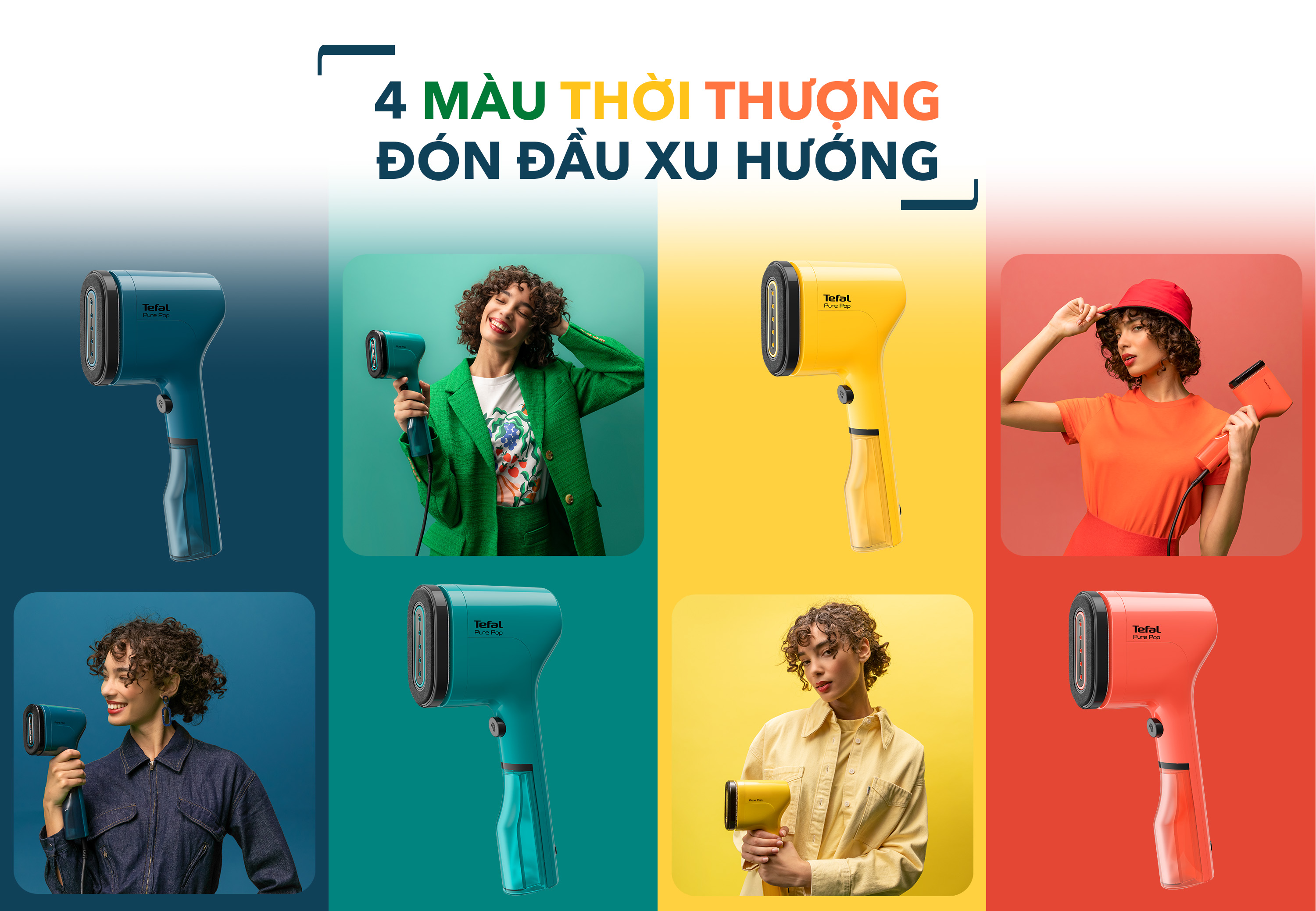 [SẢN PHẨM MỚI] Bàn ủi hơi nước cầm tay Tefal Pure Pop - [Hàng chính hãng