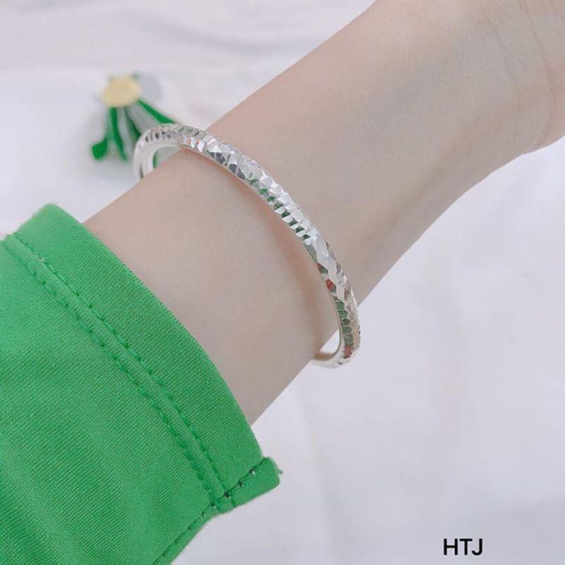 VÒNG TAY NỮ BẠC TA - LẮC TAY MẪU CỨNG DÁNG PHAY