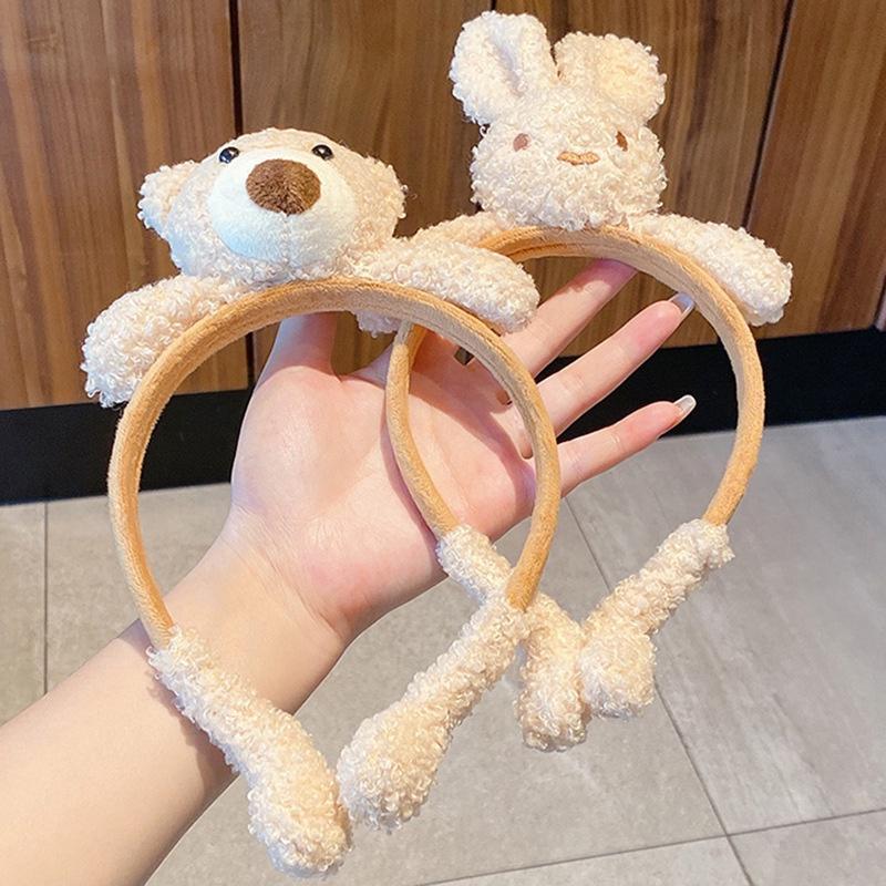 Cài tóc gấu bông 3d xinh xắn và dễ thương cho bé, băng đô rửa mặt