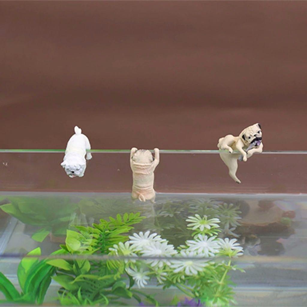 Chú Chó Pug Hoạt Hình Bằng Nhựa Resin Siêu Bền Treo Trang Trí Bể Cá