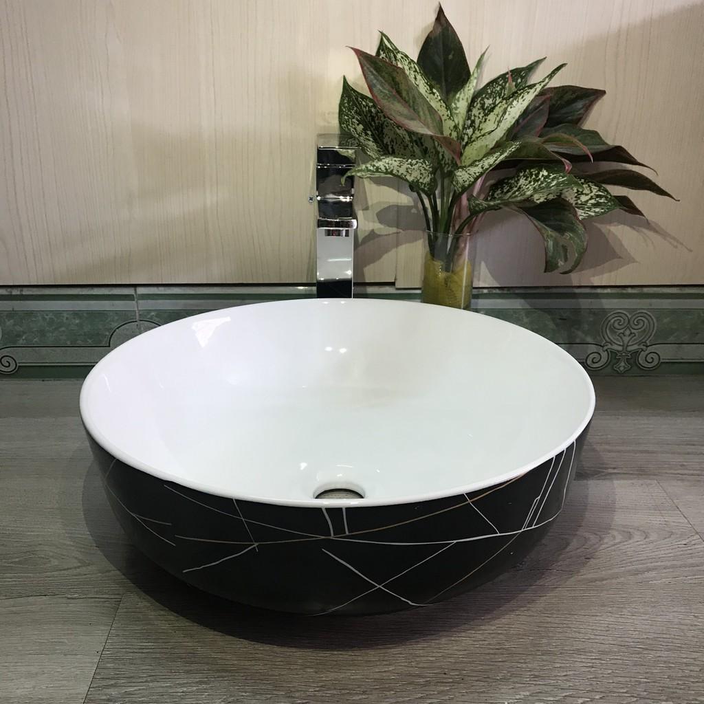 LAVABO KẺ SỌC VÀNG TRẮNG