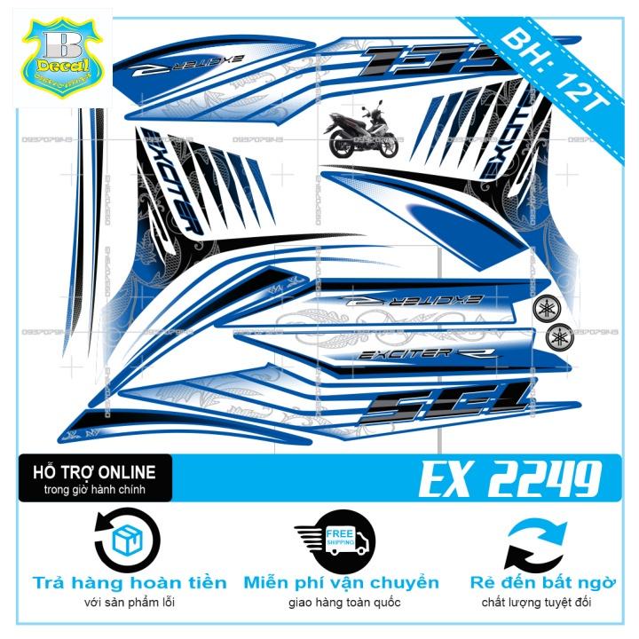 Tem rời dành cho EX 2011 HOA VĂN TRẮNG XANH GP