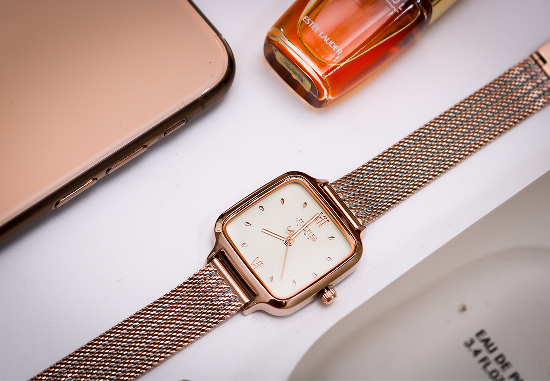 Đồng Hồ Nữ Julius Hàn Quốc JA-1264 Dây Thép Thanh Lịch