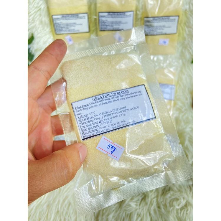 Bột Gelatin Đức Bloom 250 Tách lẻ gói 50gr hút chân không