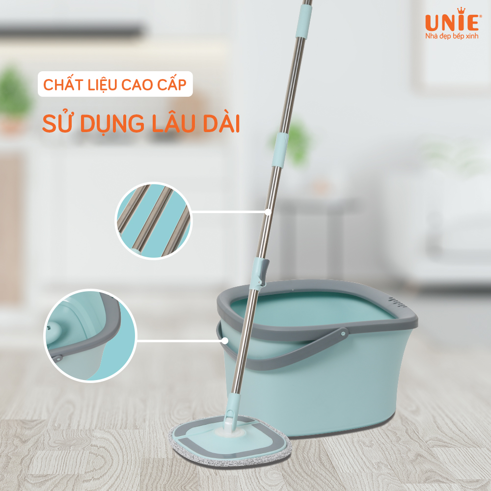 Chổi lau nhà đa năng UNIE UE-246, cây lau nhà 360 độ - Hàng chính hãng