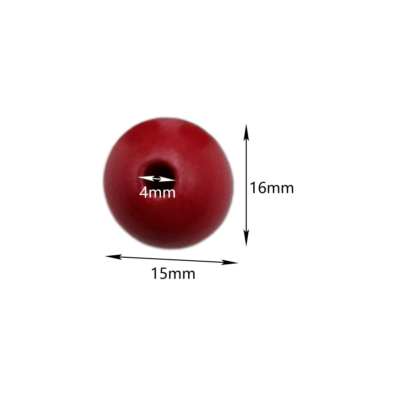 Wood Beads Unfinished Round Colorful Spacer Beads Wooden Beads for Crafts DIY Halloween