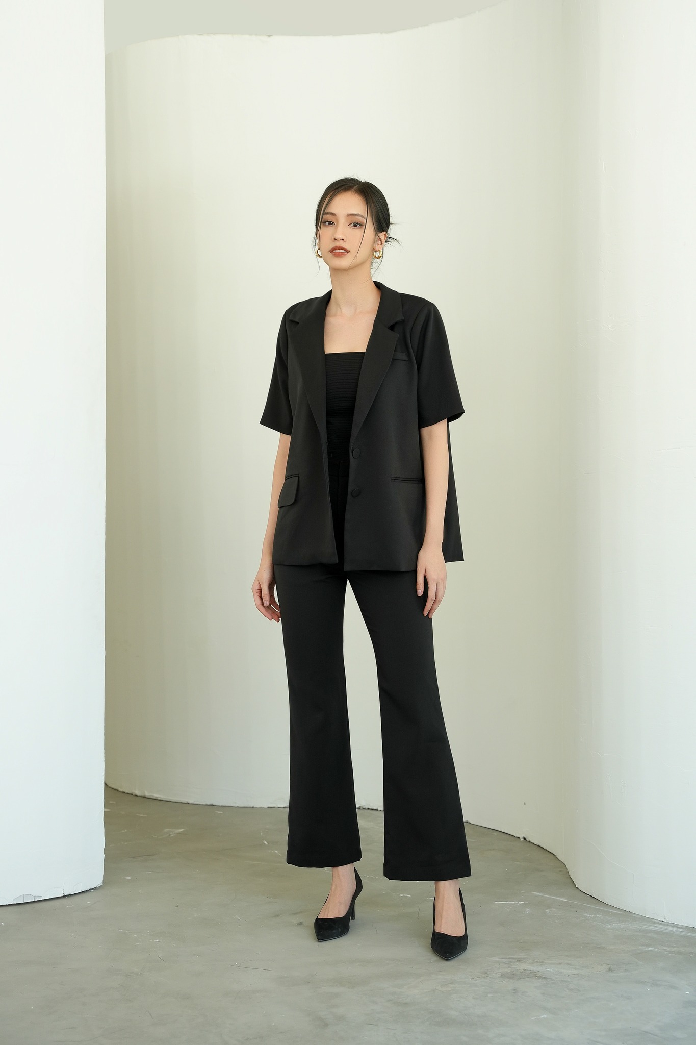 OLV - Áo khoác Black Short Sleeve Blazer