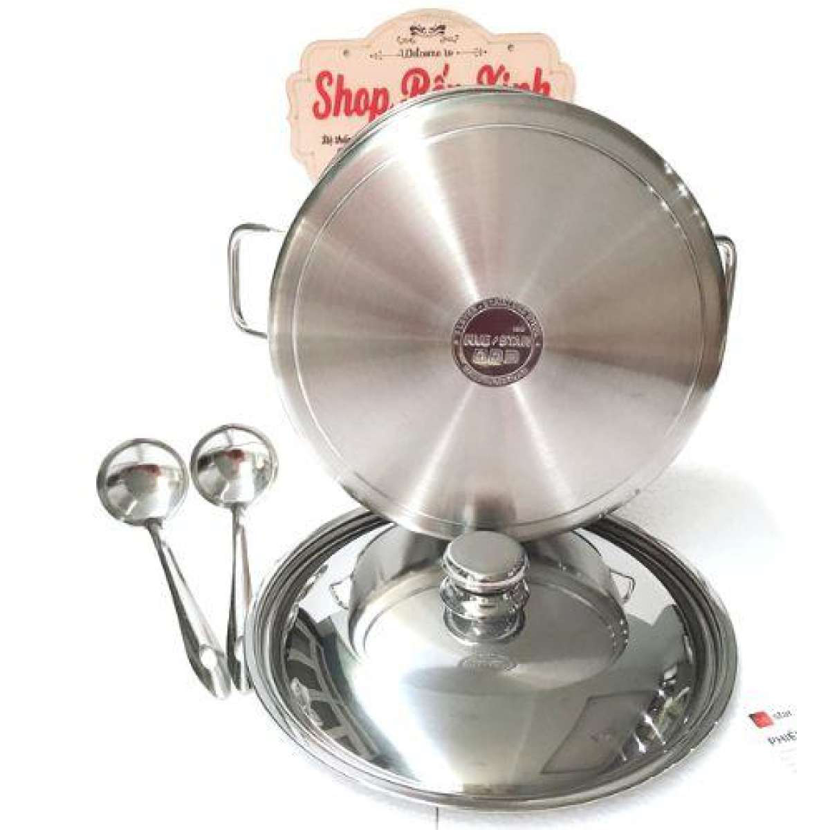 Nồi Luộc Gà Inox 3 Đáy Inox Fivestar , tặng 1 vá canh