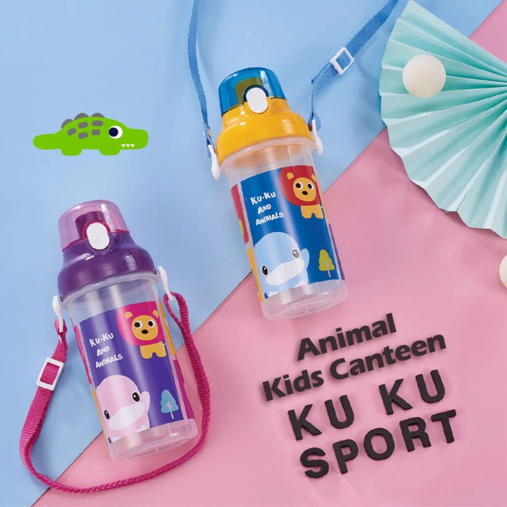 Bình nước cho bé từ 2 tuổi KU.KU Duckbill nhựa PP cao cấp 500ml ku5602a