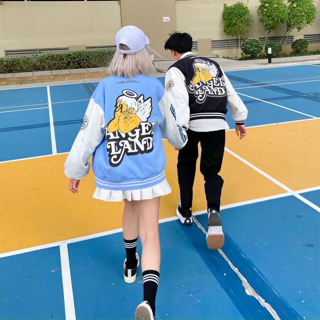 Áo Khoác Dù Bomber Jackets in ANGEL LAND In Thiên Thần LOVE Form Rộng Unisex Nam Nữ Ulzzang