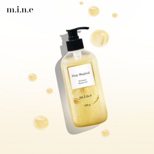 Gel tắm sáng da nhũ vàng hương nước hoa Mine – Stay Magical (Shower gel skin brightening emulsion yellow incense perfume mine)