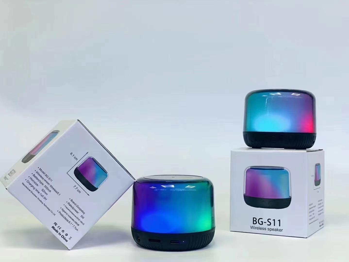 Loa Bluetooth Mini Không Dây TWS Di Động Ngoài Trời Hộp Âm Thanh Hifi 3D LED Rgb Ánh Sáng Cuộc Gọi Âm Thanh Thẻ TF Máy Nghe Nhạc USB Type-C Color: 2PCS