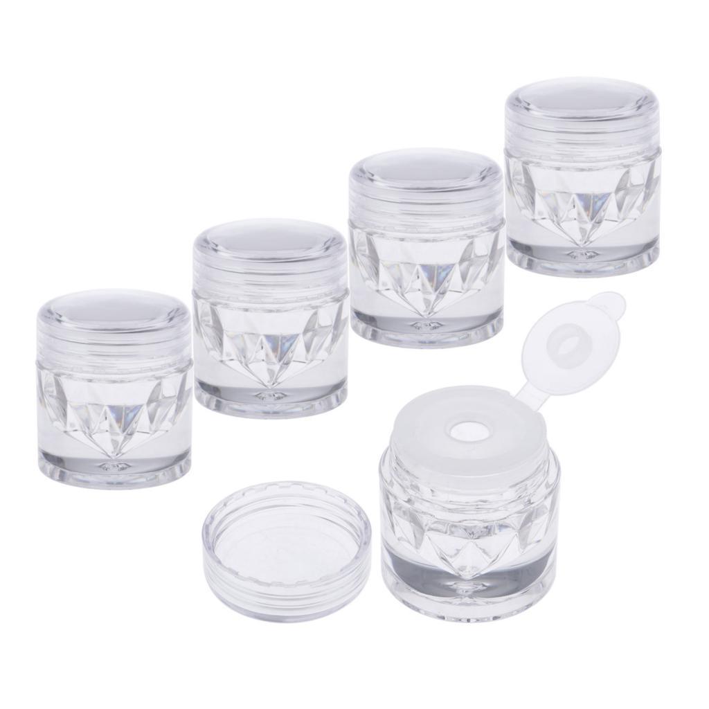 Empty Loose Powder Case W/ Sifter Refillable Eyeshadow Blusher Jars 3ml 10x