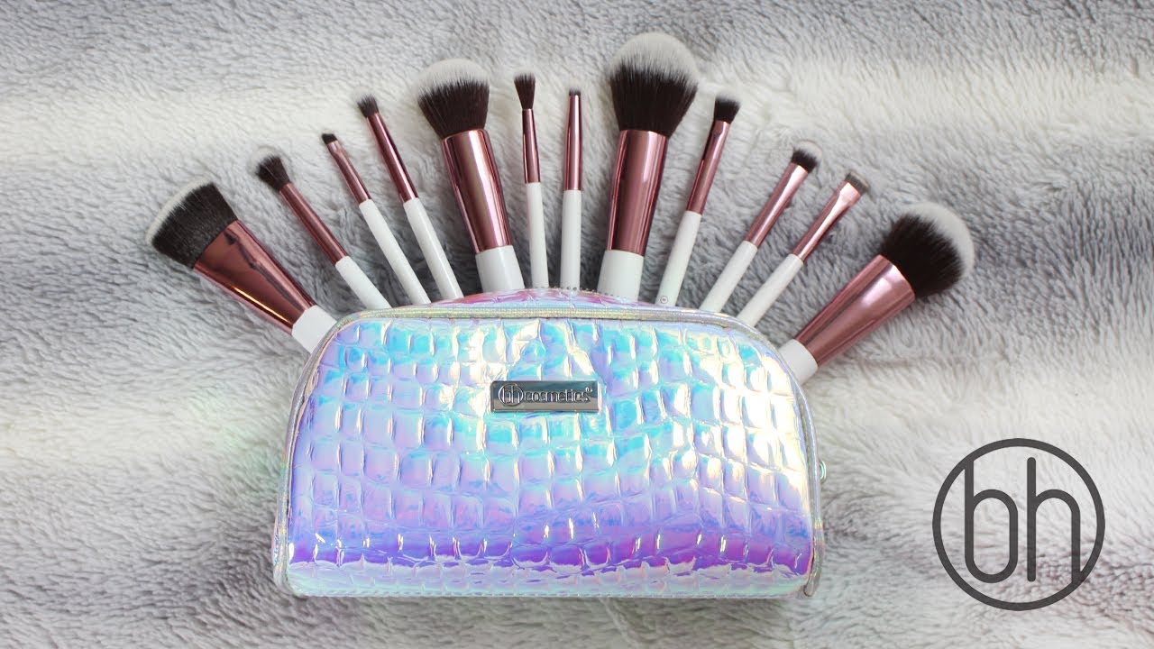 Bộ 12 Cọ trang điểm BH Cosmetics Crystal Quartz 12 Piece Brush Set And Bag