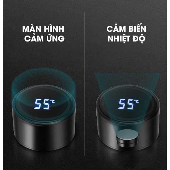 Bình Giữ Nhiệt Inox 3 Lớp Cách Nhiệt Rất Tốt, Nắp Bình Giữ Nhiệt Có đèn Led Báo Nhiệt Độ Vô Cùng Hiện Đại Và Tiện Lợi